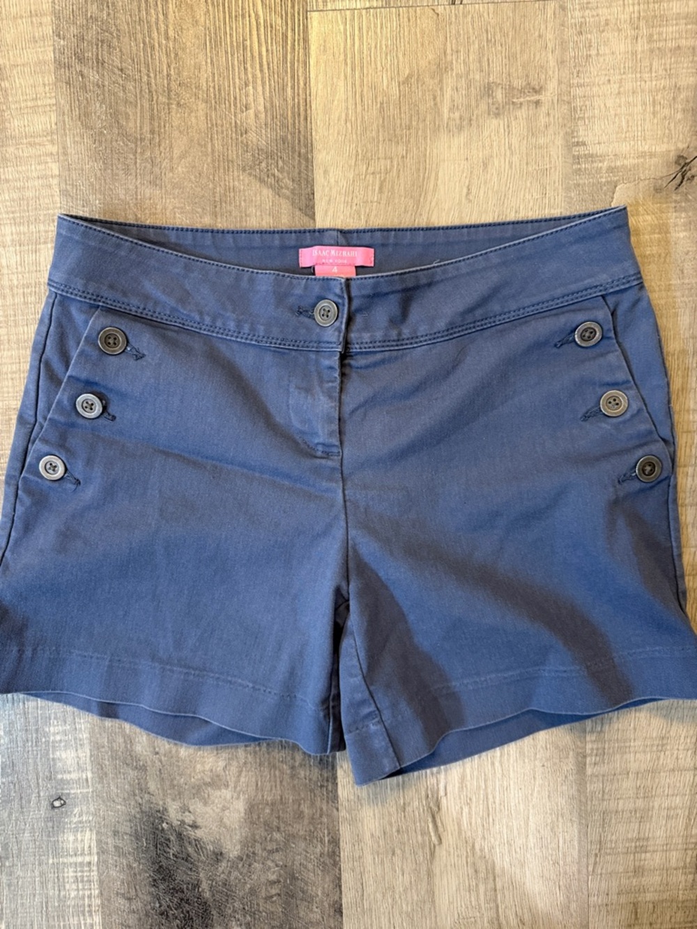 Blue Women's Button-Detail Shorts